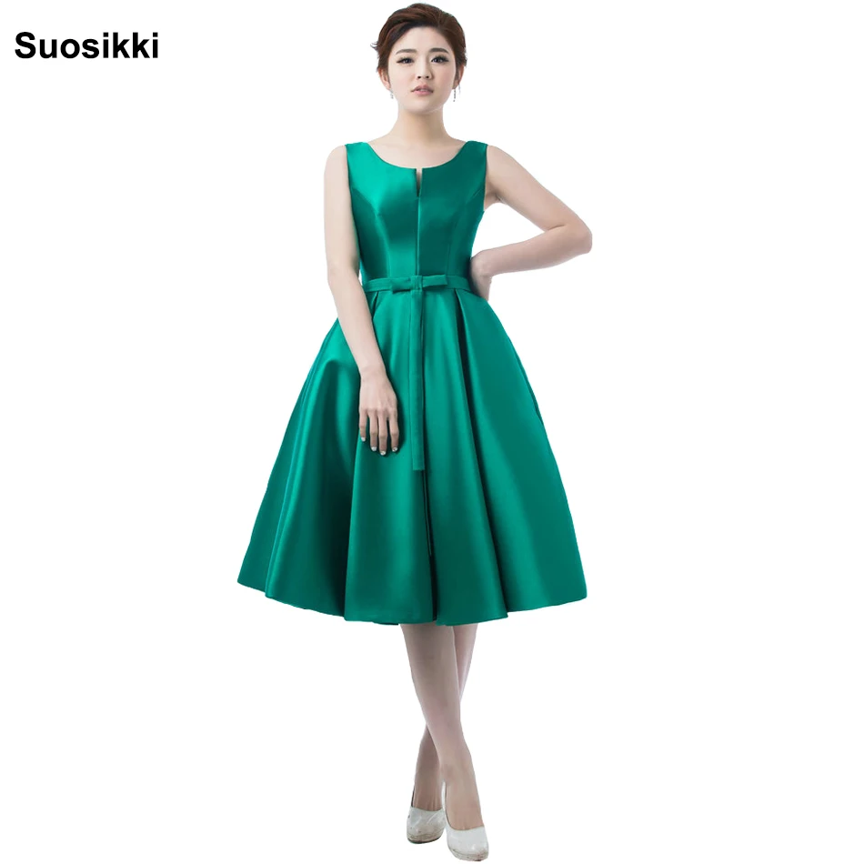 

A-line tea-length prom dress short newest formal evening party dresses robe de soiree caftan bolero avondjurk brautkleid noiva