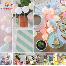 3 м/6 м светодиодная гирлянда с хлопковым шаром, сказочные огни, рождественское свадебное украшение для спальни, праздничные гирлянды