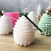 Molde de silicona para velas, cono de pino de Navidad 3D de grado alimenticio, jabón de aromaterapia para fabricación de velas, decoración de torta de Chocolate ► Foto 3/6