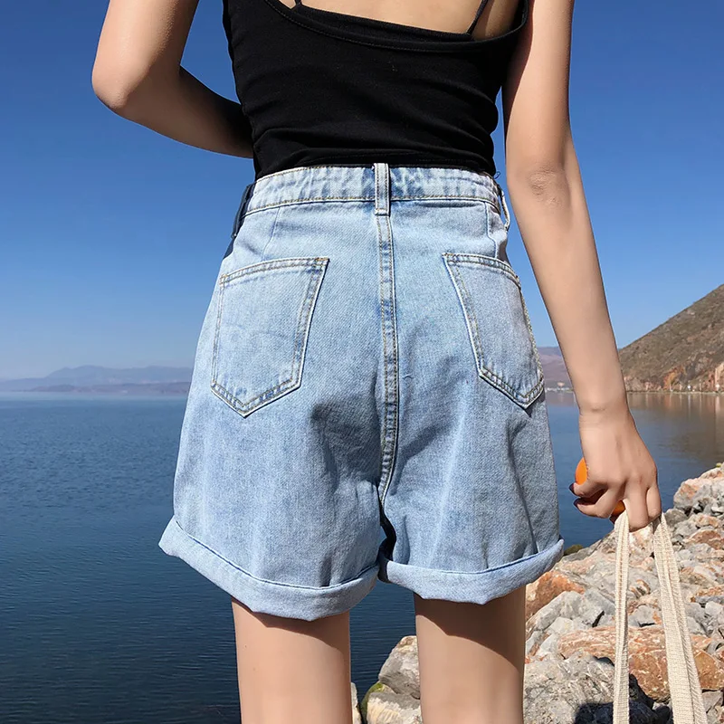 High Waist Shorts Jeans Korean Style 