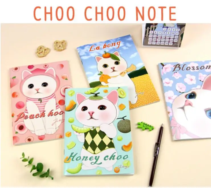 

Kawaii Cat Theme Line Note Book 14.8*21cm 64P 2019 Children Gift School Office Supplies