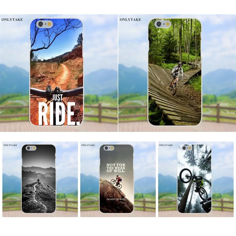 Мягкий телефон Куинн 2017 горный велосипед Mtb для Apple iPhone 4 4s 5 5C SE 6 S 7 8 Plus X Galaxy большое
