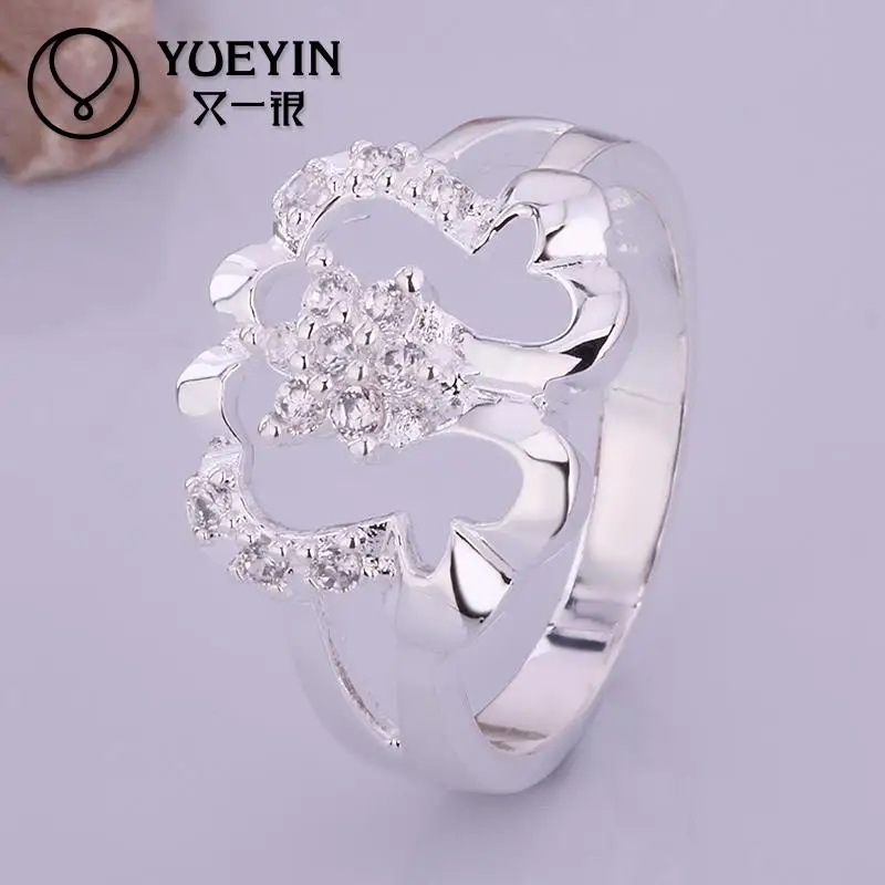 R415 2015 New Fashion Brand Design Wholesale Romantic silverjewelry Crystal rings for women ring wedding | Украшения и аксессуары