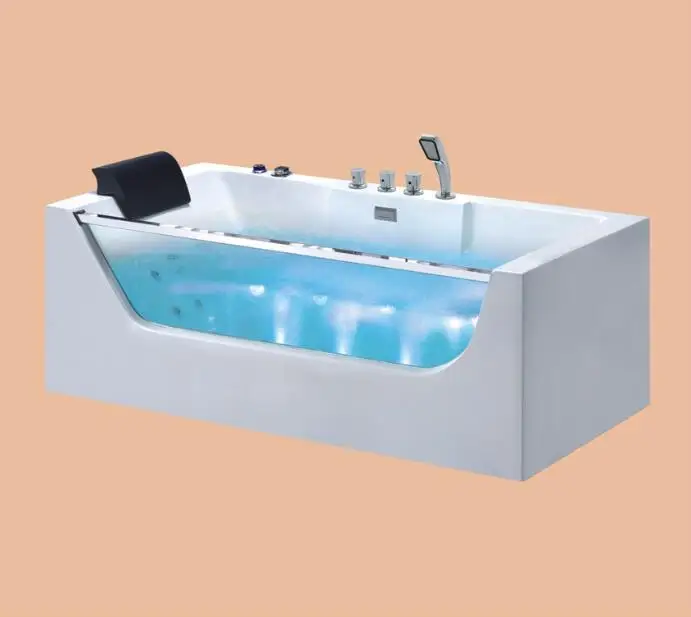1700mm whirlpool Boubble Bathtub Acrylic Hydromassage Surfing SPA Colored LED Lamp Tub NS3026A 2