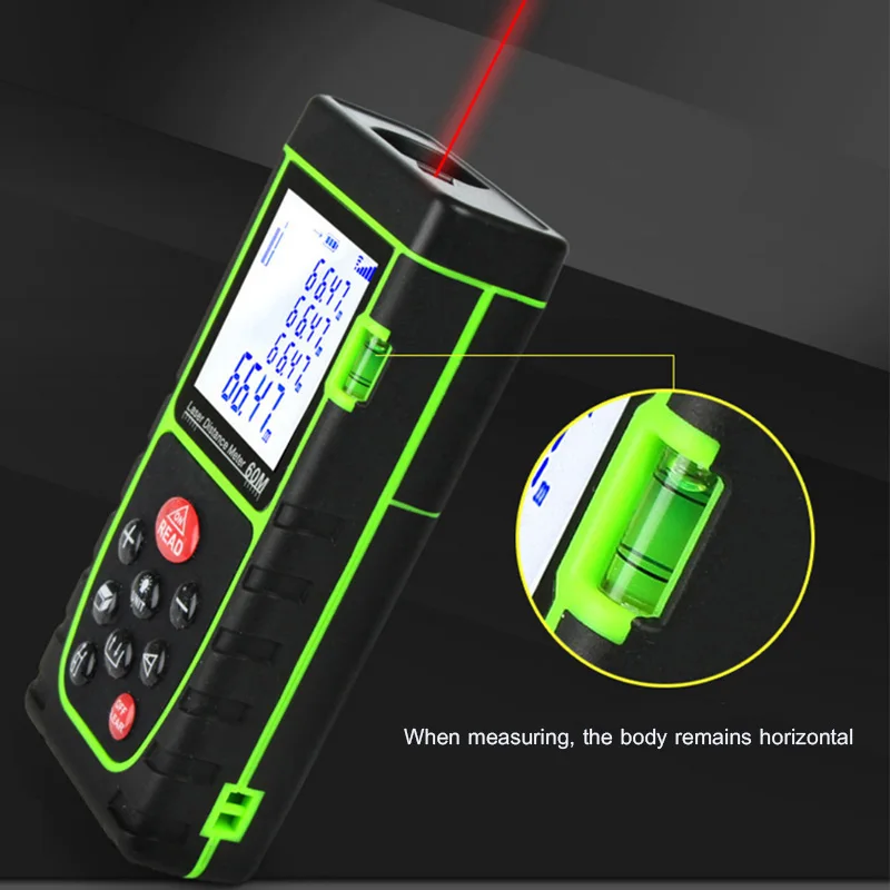 40m hand held laser range finder Battery-Powered instrument measuring room electronic ruler distance meter | Инструменты