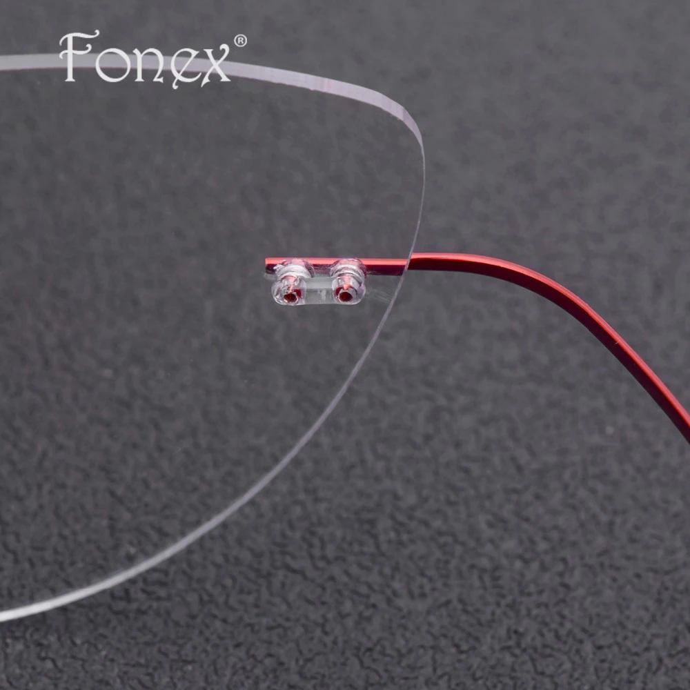 Женские очки для чтения без оправы FONEX титановые ультралегкие дальнозоркости + 1 0