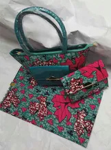 6 yards Rosa & teal super wachs echt hollandais stoffen und afrikanischen stoff taschen und kupplung stellt für partei (20-Sep-2016)