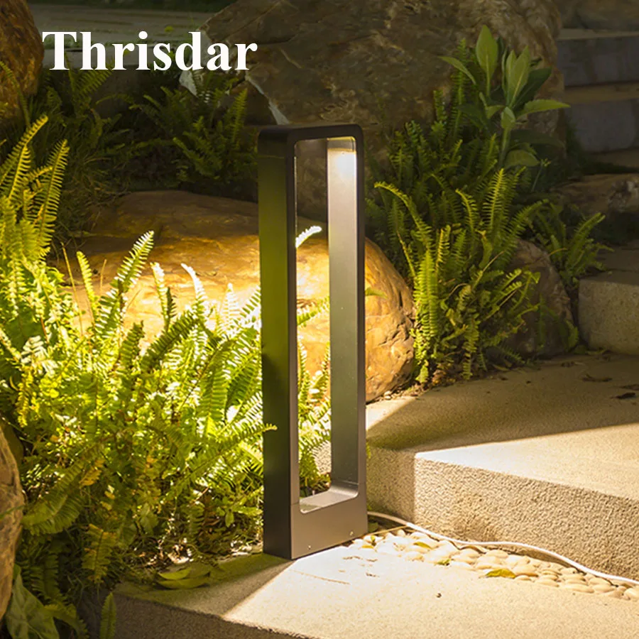

Thrisdar 30/60CM Modern Outdoor Garde Led Post Lawn Lamp Waterproof Villa Park Pillar Lawn Light Corridor Fence Landscape Light