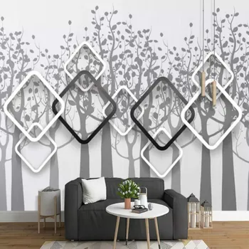 

3d Wall Paper Vintage Decorative Painting 3d Wallpaper Muarl Home Improvement Modern fashion hand drawn jungle 3D