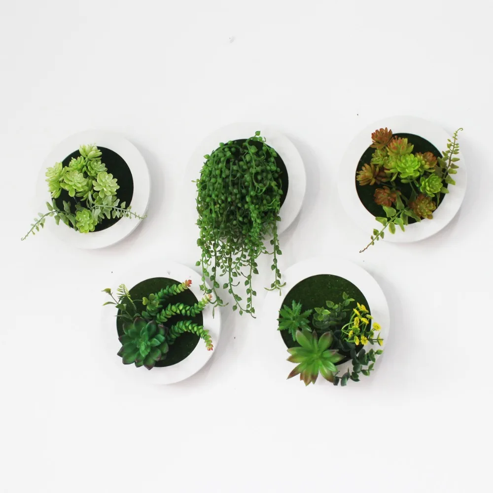 Billige Kreative 3D Künstliche Sukkulente Wand Dekoration Foto Rahmen Metope Kunst Kunststoff Gefälschte Pflanzen für Hotel Home Garten Decor