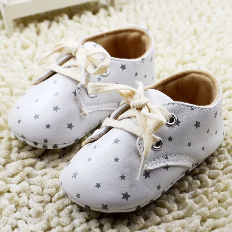

0-3 Baby Boys shoes Babies Shoes Newborn PU Leather Stars Pattern Sports Boots