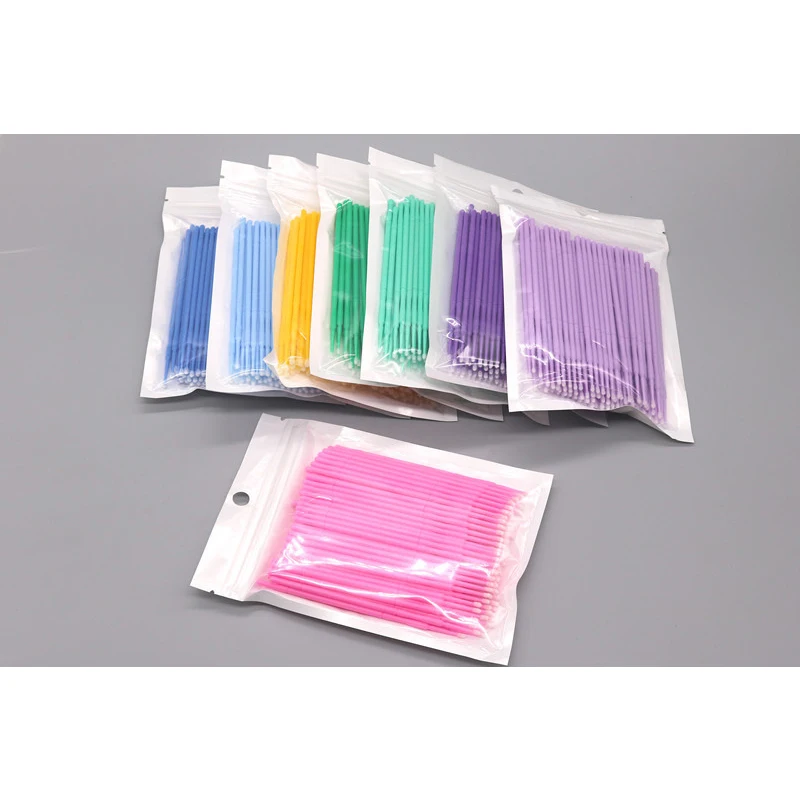 

100pcs Micro Brushes Disposable Applicator Swab for Eyelash Extension Mascara Brush Eye Makeup Glue Remove Tool