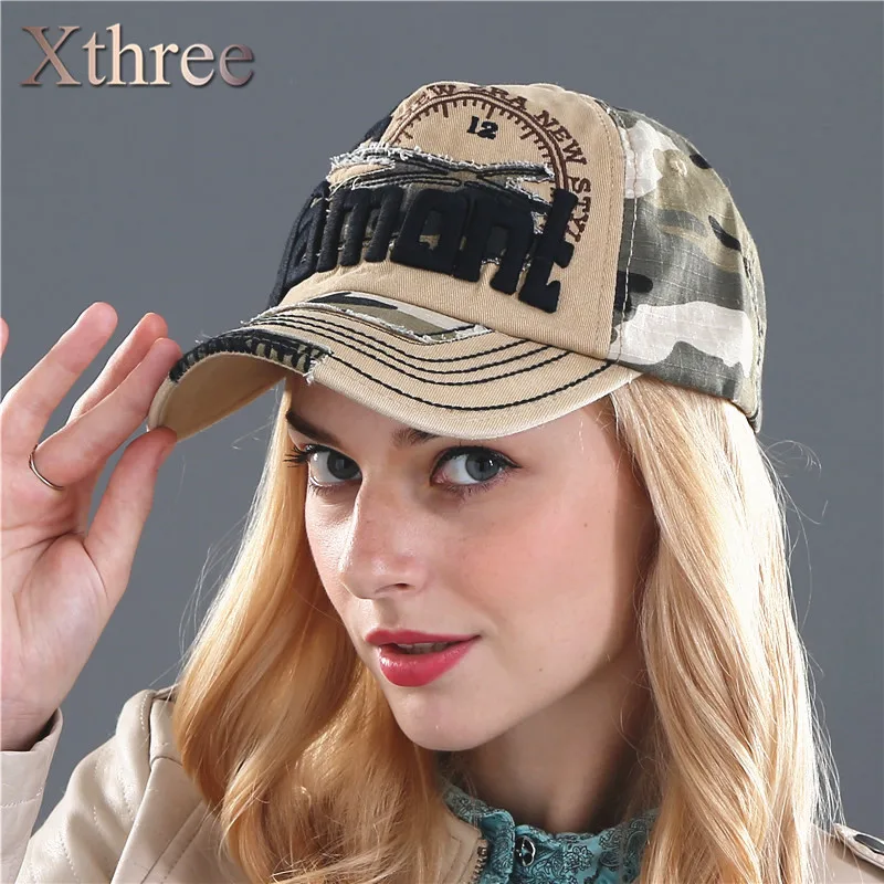 Xthree unisex camouflage baseball cap swag cap Casual Outdoor Sport snapback Hat for men Cap women gorra  casquette Wholesale
