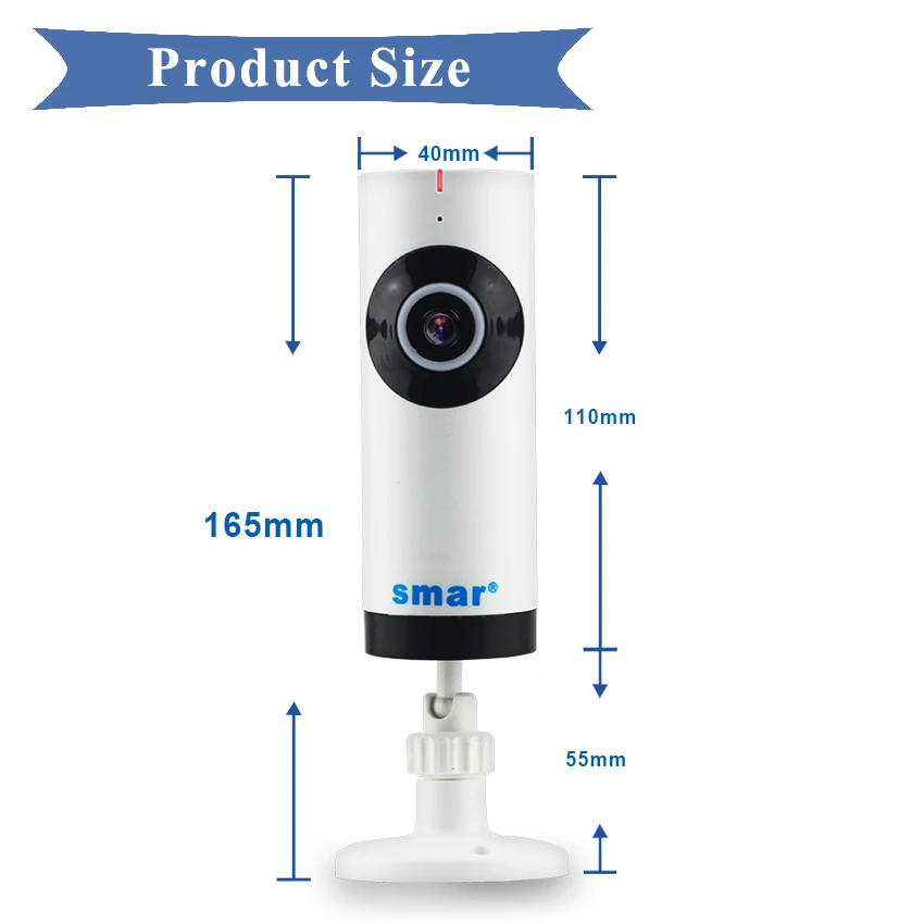 Smar HD 720P Беспроводная ip камера 360 градусов панорамная рыбий глаз ночного видения