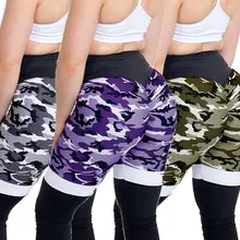 Для женщин с высокой талией для йоги спортивные фитнес штаны для бега тянущиеся Леггинсы для йоги Шорты