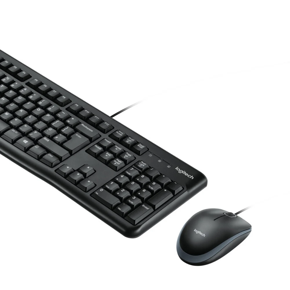 Logitech MK120 настольный USB мышь клавиатура комбинированная полноразмерная клавиатура оптическая мышь Проводная клавиатура мышь комплект игровая