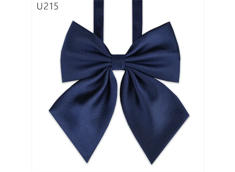 2 шт., милая японская/Корейская школьная форма, шкатулка для аксессуаров, галстук-бабочка для девочек, красивый бантик, дизайн, широкий галстук, регулируемый - Цвет: U215