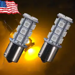 2X Желтый 1156 Ba15s 18smd 5050 светодиодный лампы поворотный сигнал заднего хода управления фонарями заднего хода автомобиля освещение поставки