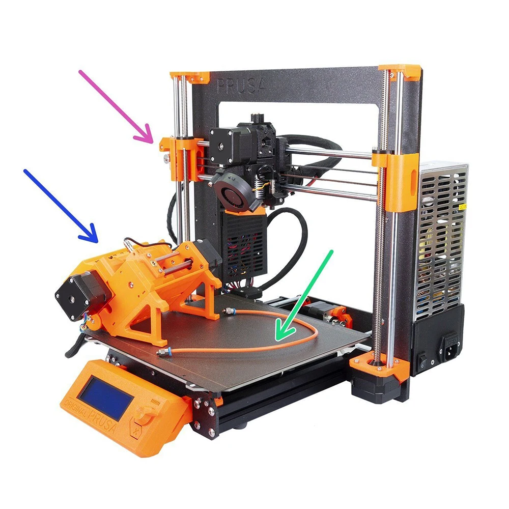 Клон Prusa i3 MK3S принтер Полный комплект с MMU2S полный комплект мульти материал 2S обновленный комплект 3D принтер DIY MK2.5/MK3/MK3S