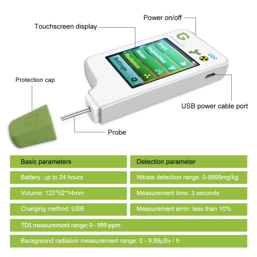 GREENTEST ECO V5 нитрат пестицид осадка овощи/фрукты/излучение/качество воды пищевой