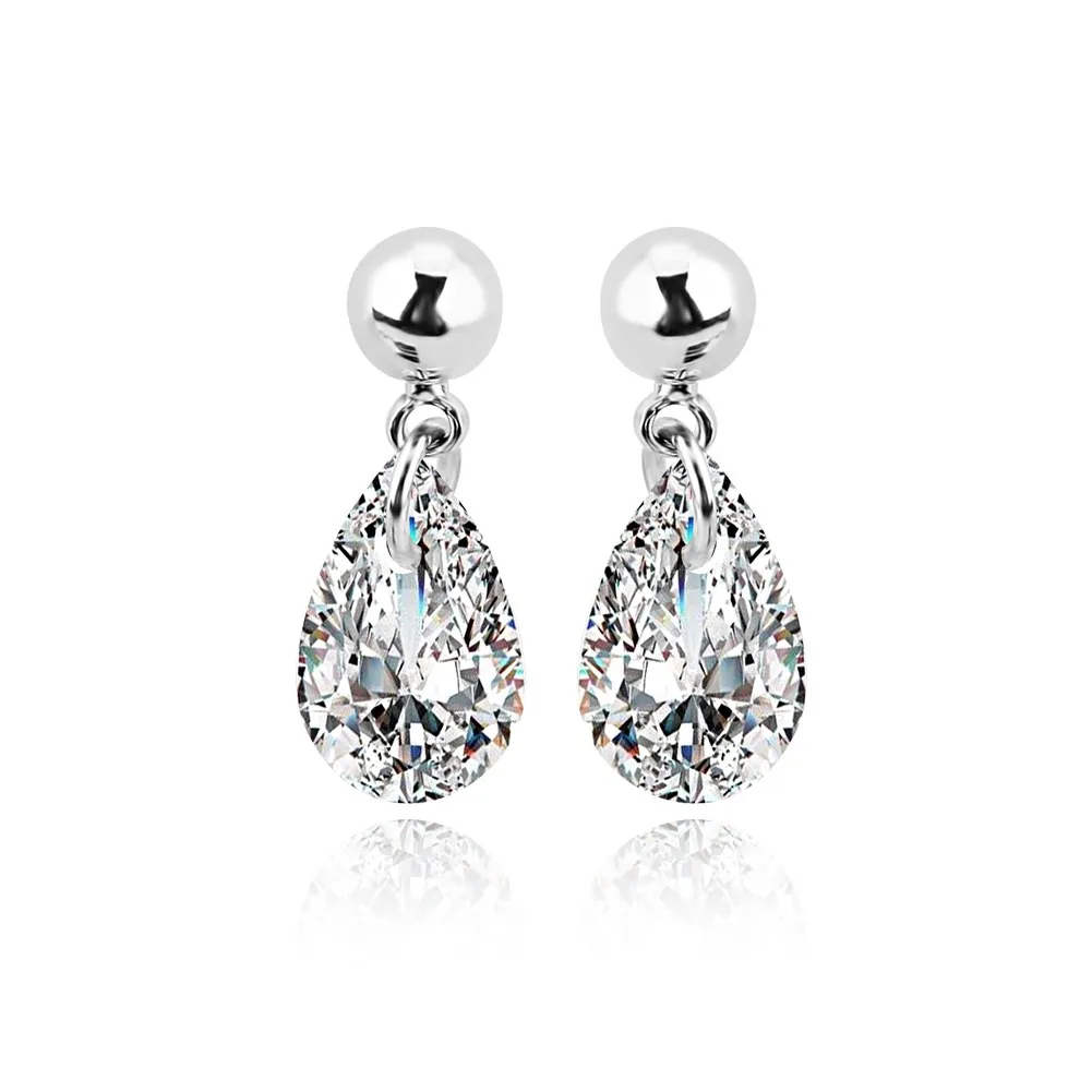 Fashion trend big drop zircon stud earrings set jewelry earring female