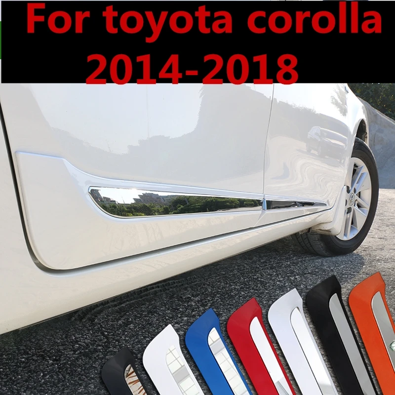 Аксессуары для toyota corolla 2014 2018 хромированная abs дверная боковая линия декоративная