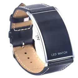 Популярные Arch Bridge стиль для мужчин's женщин светодиодный часы Цифровой Дата искусственная кожа ремешок наручные часы