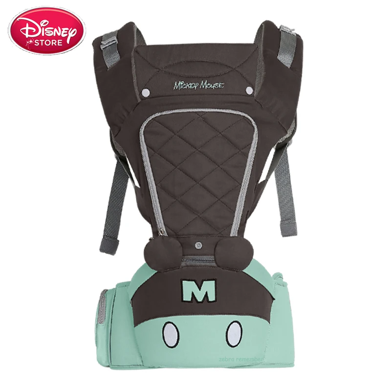 Дисней Кенгуру дышащий передний Детский рюкзак перевозчик Хипсит младенец Удобный слинг сумка обертывание переноски - Цвет: green