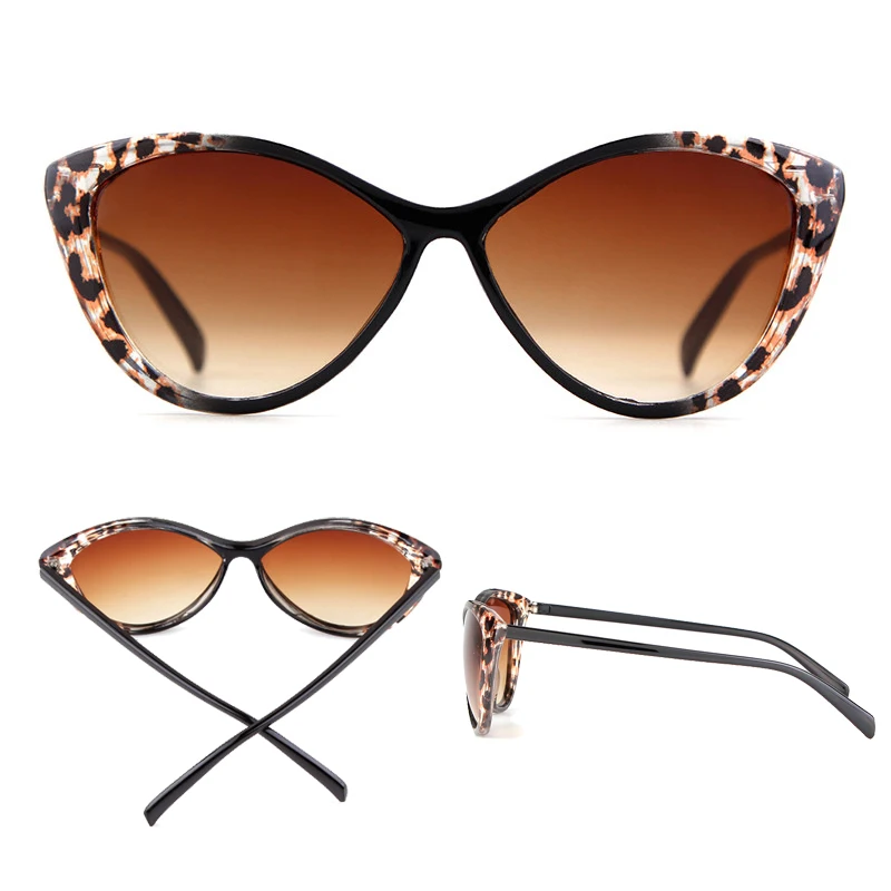 Longkeader кошачий глаз солнцезащитные очки Женские Ретро леопардовая PC оправа солнцезащитные очки женские милые UV400 очки «кошачий глаз» Gafas De Sol K211 Лидер продаж