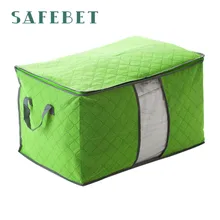 drop shipping Bamboo charcoal clothing storage bag Quilt storage case Bedding organizer Non-wooven bag Sep19