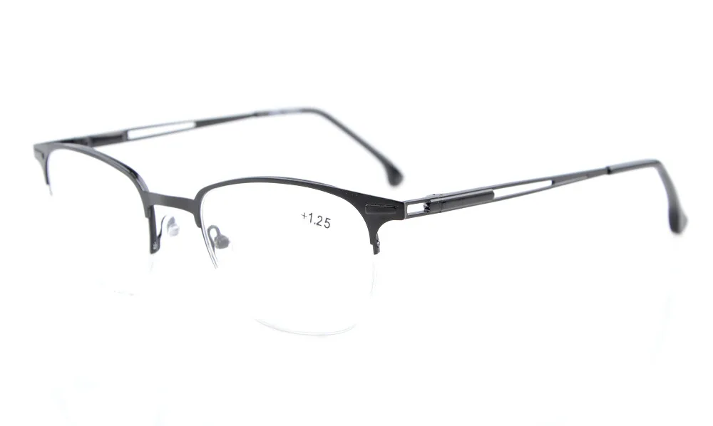 R1645 очки для чтения качественные пружинные петли полуобода очки для мужчин и женщин+ 0,00-+ 4,00