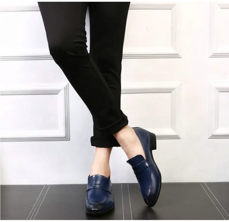 Men's Casual Shoes' Men Shoes Black Pu Leather Slip-On Men Shoes 2018 Classic Mens Loafers Mens Loafers Leather Plus Size 46 48 (11)
