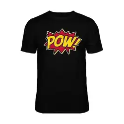 Мужские Pow комиксов супер герой мультфильма ретро слоган футболка новая S-XXL Новые футболки Забавные футболки новые унисекс Забавные топы