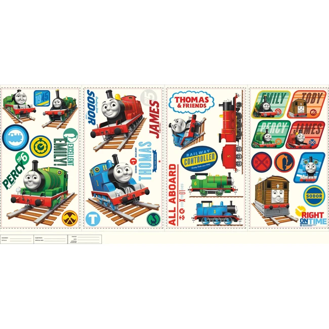 RoomMates RMK1831SCS Thomas the Tank Engine Peel & Stick Wall Decals (1)