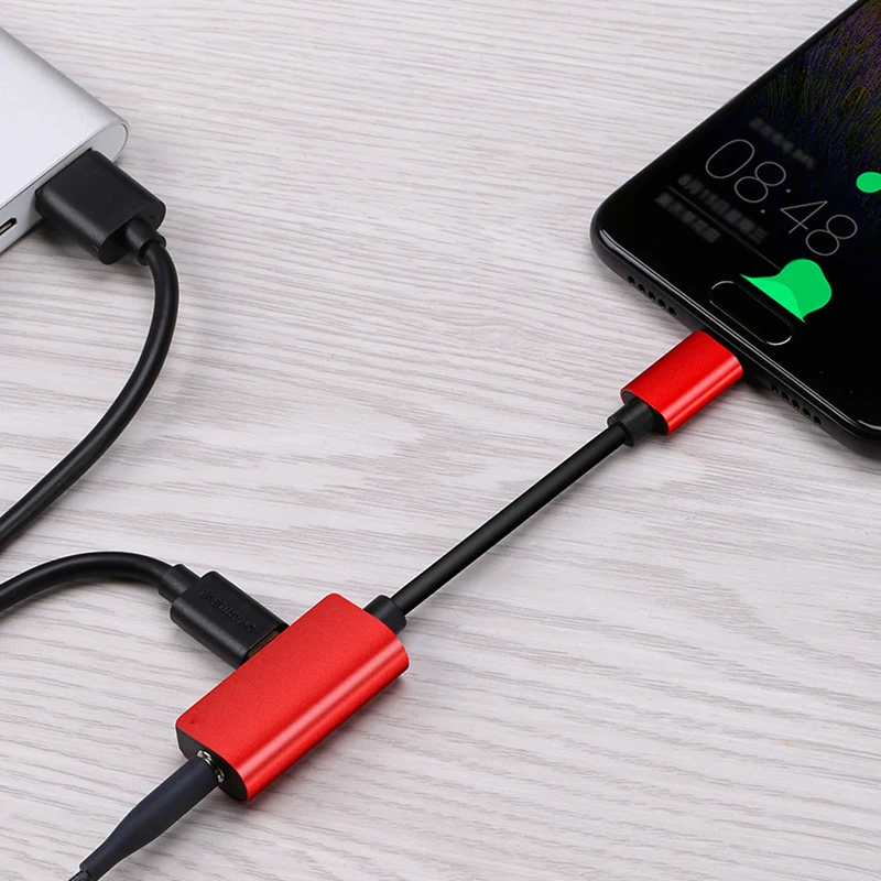 Luxury 2 in 1 Type-C USB Audio Converter Phone Charger Earphone Headphone Adapter For iPhone X XS 8 7 6 6s Plus Charging Adapter