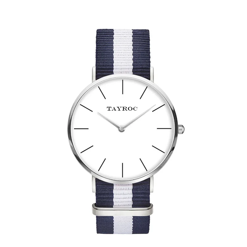 

2018 New Watches For Men Women Ultra Slim Quartz Watch with Simple Nylon Band Relogio Masculino Fashion Wristwatches