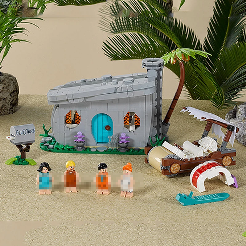 

838Pcs Ideas 51001 the Flintstones Model Set Compatible 21316 Legoinglys Building Block Bricks Educational Kids Creator New Toys
