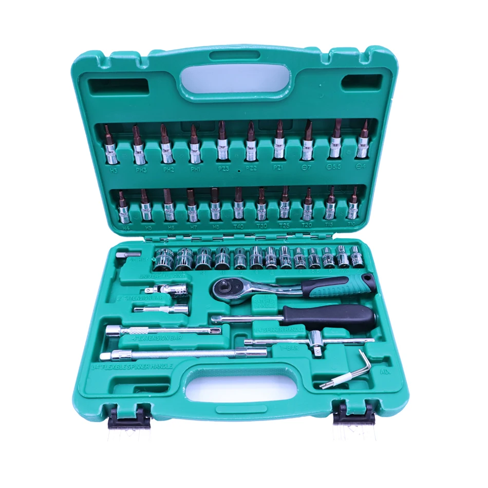 

Auto Repair Tool Set 46 Piece Manual Hardware Tool Set Machine Repair Socket Wrench Auto Maintenance Tool