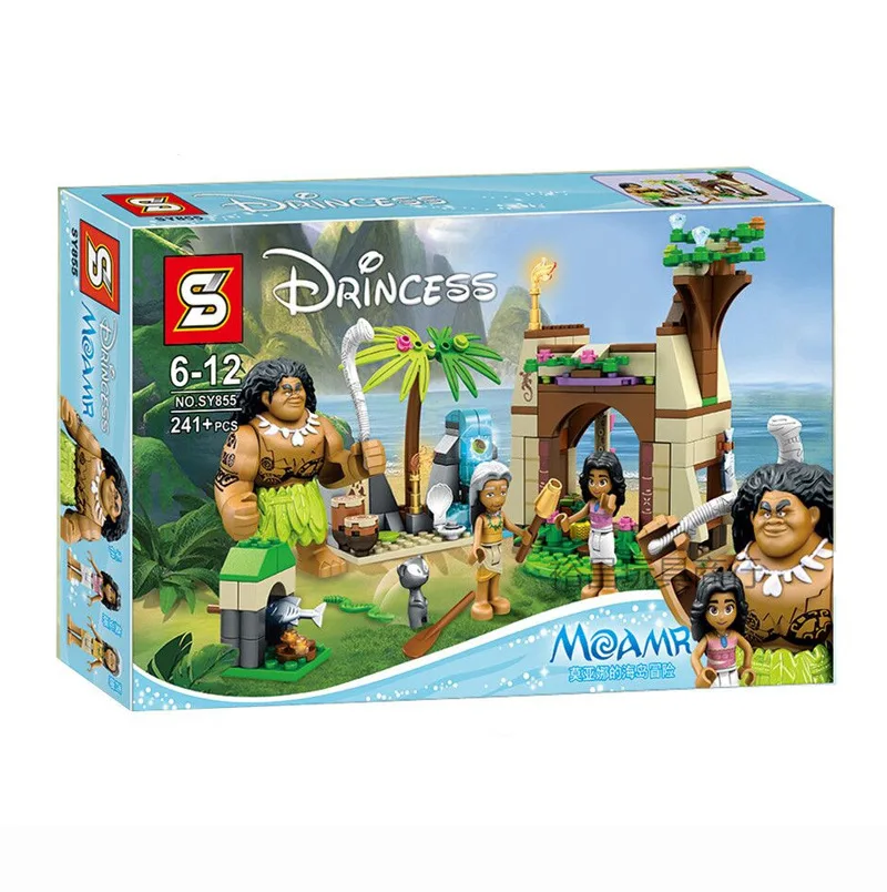 

241pcs Moana Island Maui Adventure Minifigs Toy Set 41149 Princess Building Blocks Compatible With Lego