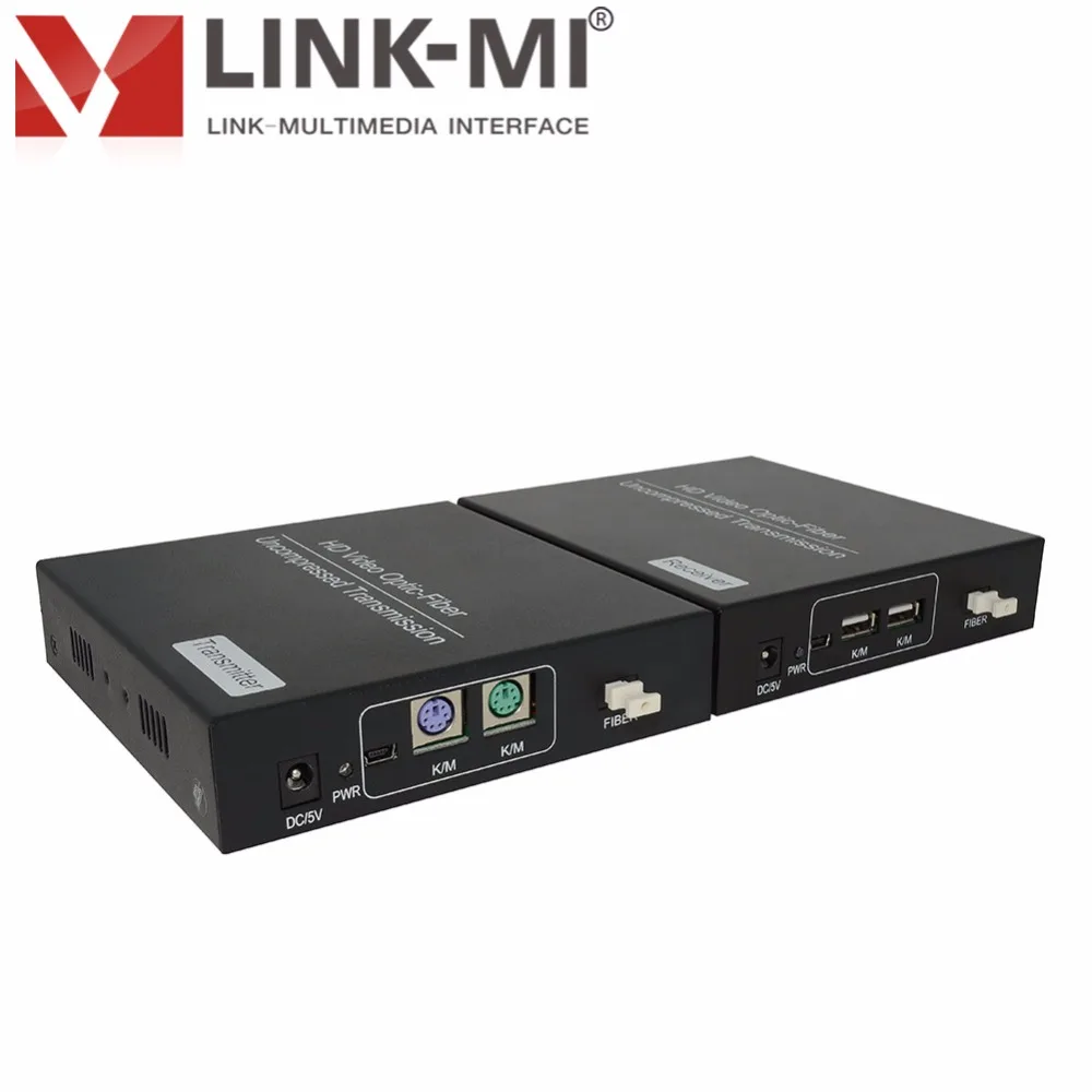 

LINK-MI LM-THF107D DVI-D RS232 Audio DVI Over Fiber Optic Extender 1km 1080p signal over long distances LC optical interface