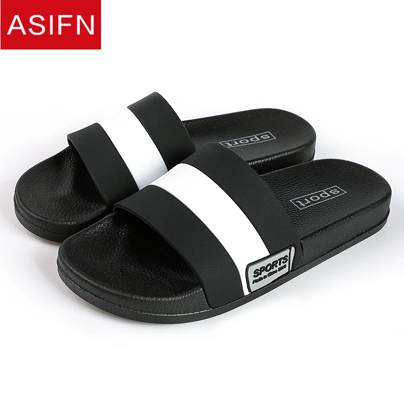 Online ASIFN Männer Hausschuhe Hause Flip Flops Gingham Stil Bad Rutschen Männlichen Außerhalb Weise Frauen Paar Weiche Sohle Sepatu Pria Mann