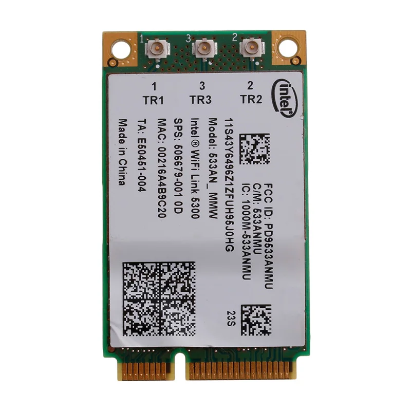 Intel 533AN_MMW WIFI 5300 карта для Lenovo ThinkPad X200 X301 T400 W500 горячая Распродажа C26|wifi card|intel wifi