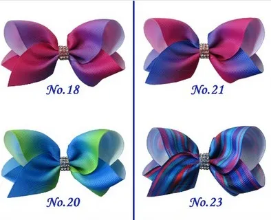 

200 BLESSING Good Girl Boutique 3.5" Rainbow ABC Hair Bows Clip Accessories