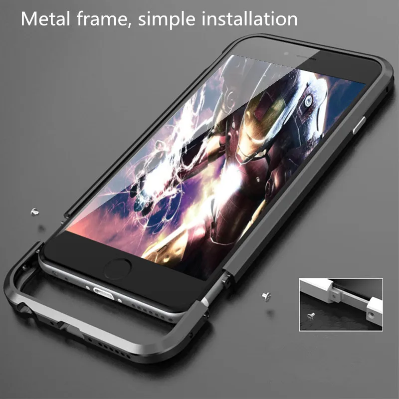 Mobile shell 6S metal frame plus anti wrestling sleeve For iPhone6P aluminum alloy six 5.5 tide men and women new |