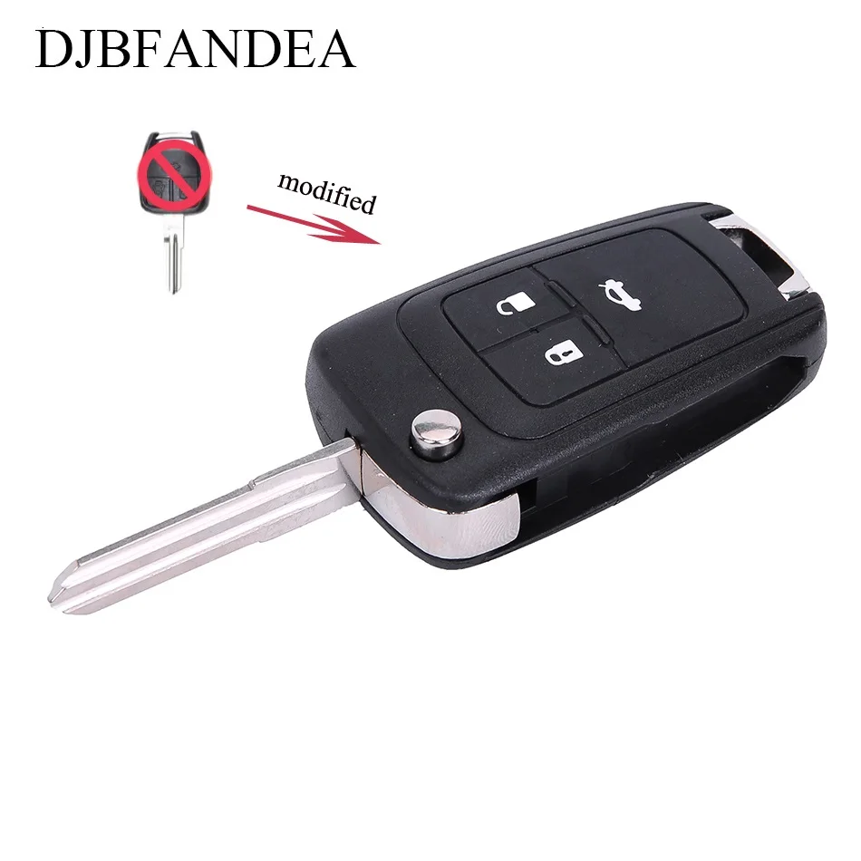 

DJBFANDEA Modified Remote Flip Key Car Case Shell for Chevrolet Chevy Key Blank Right Blade