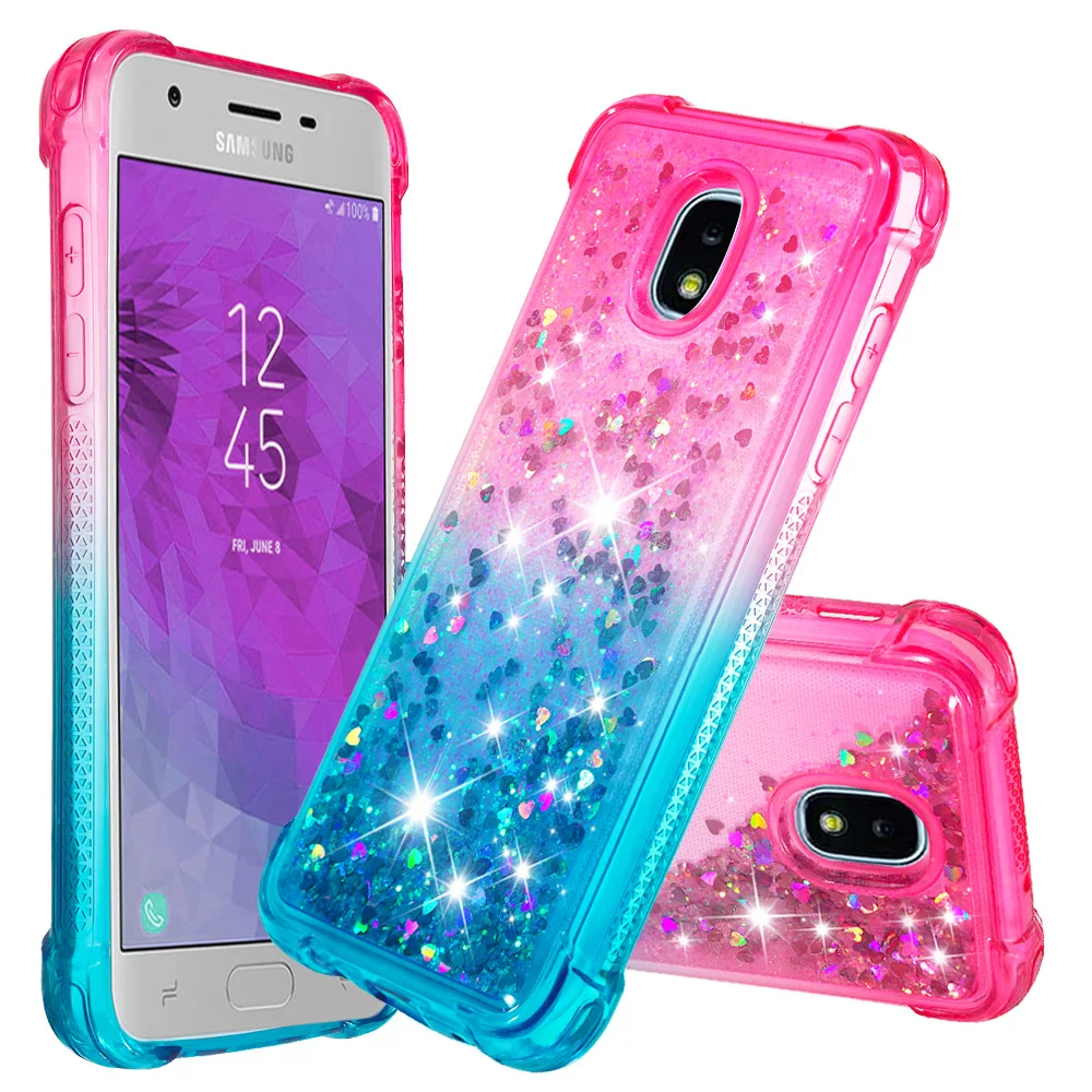 

Gradient Quicksand Prevention of falls Cases For Samsung Galaxy J3 2018 (The American) Fashion Girl Phone Cover