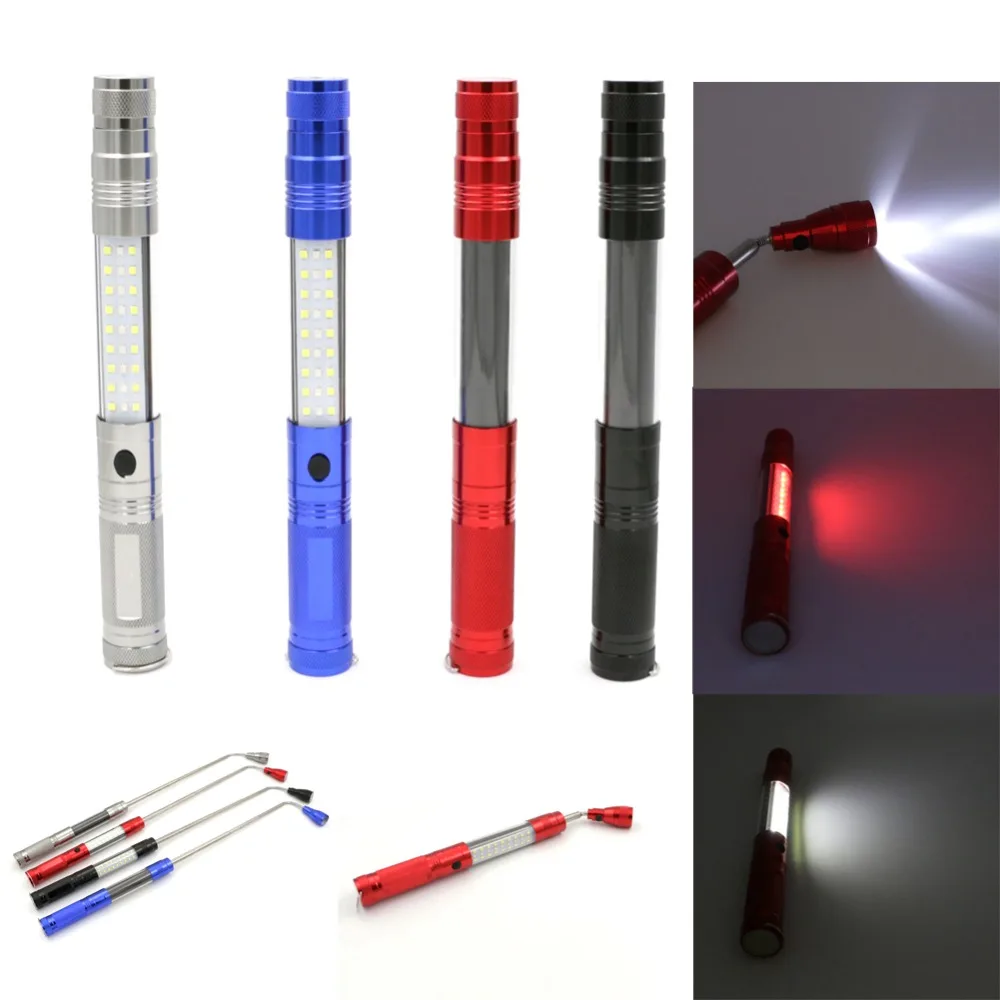 

4 Colors Multi-function Flashlight Torch Lantern Work Light 30 Portable LED Hanging Camping Lamp With Magnetic Head Pick Up Tool