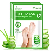 2Packs Aloe Vera Exfoliating Foot Mask Socks for Pedicure Socks Dead Skin Remover Feet Mask Baby Foot Peeling Masks
