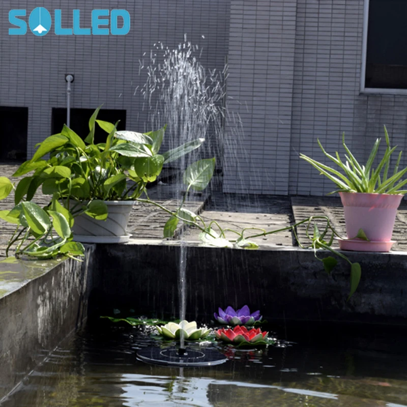 

SOLLED 7V Floating Water Pump Solar Panel Garden Plants Water Power Fountain Pool Decoration