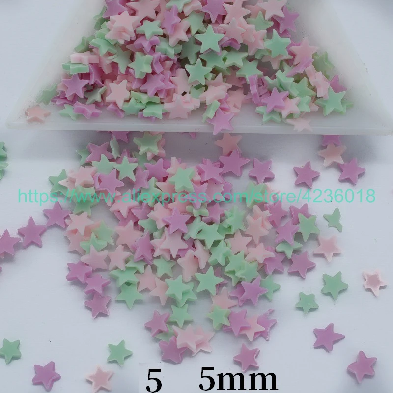 65 г 4-6 мм в форме звезды/цветка/точки/снежинки Полимерная глина для наполнителя для слизи DIY принадлежности конфеты поддельные торт десерт грязь частицы